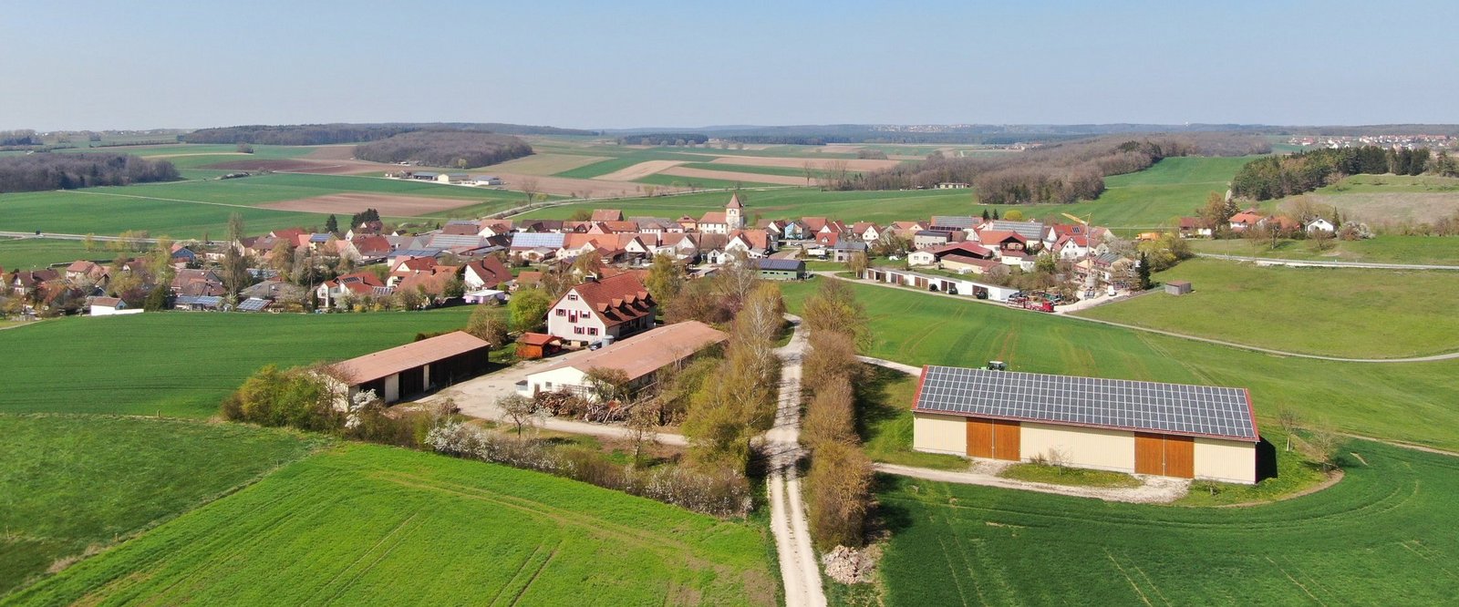 Wärmenetz in Dornhausen - Luftbild, Dornhausen von oben